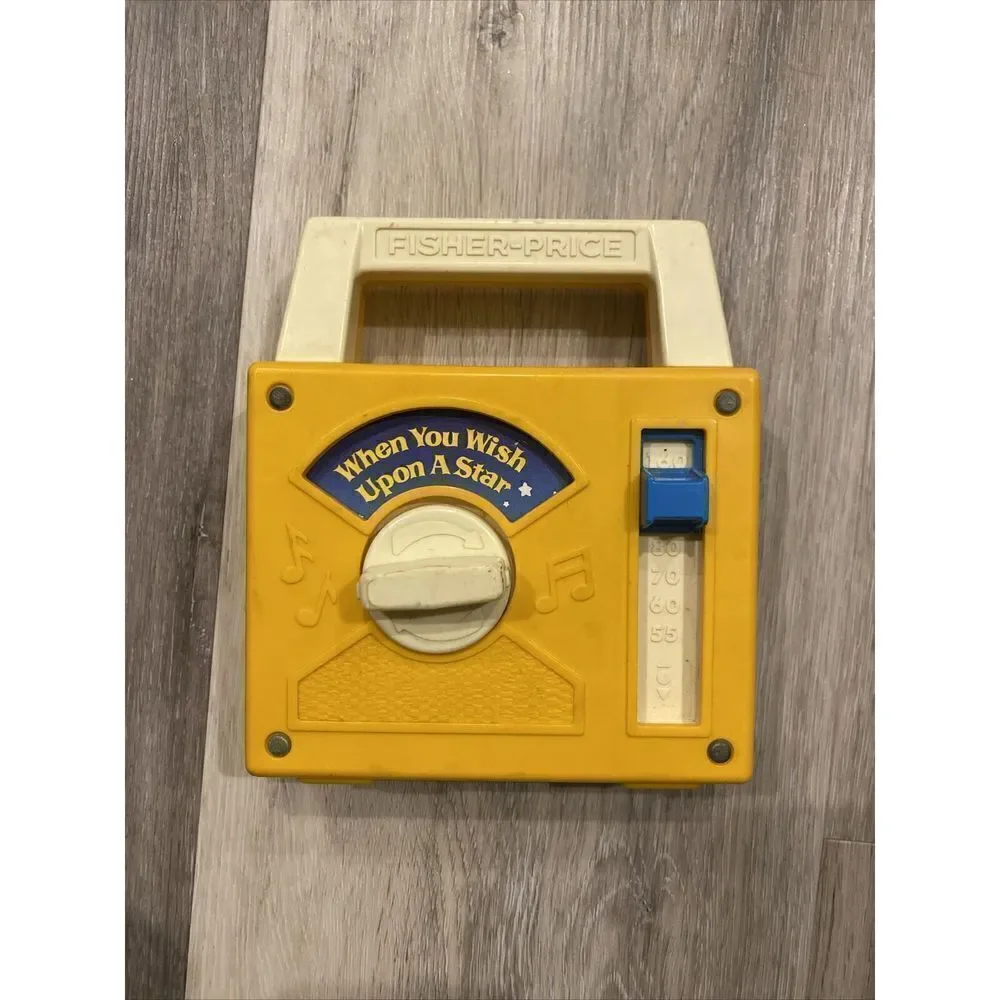Vintage 1980 Fisher-Price When You Wish Upon A Star Toy Wind-Up Music Box Radio
